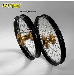 Haan wheel KX65 00- 12-1,60 GOLD HUB/BLACK RIM kuva