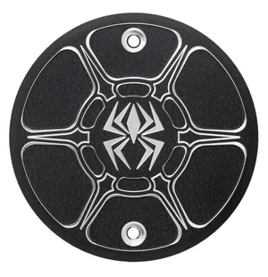 Rekluse Derby Cover - Black Wrinkle - Indian Scout kuva